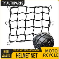 1pcs 40*40cm otorcycle Luggage Net Bike 6 Hooks Hold down Fuel Tank Luggage Mesh Web Bungee Black Motorcycle Bike Car Styling