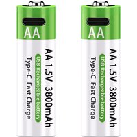 AA/AAA Rechargeable Battery 3000mAh/3800mAh Lithium Battery 1.5V Constant Voltage Fast Charging Type-C For Remote Mouse Toy Ect