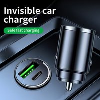Mini Car Charger 12-24V Lighter Fast Charging Car USB Type C Charger For Mobile Phone Car Universal Car Accessories Interior