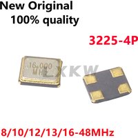 10piece 3225 SMD patch passive quartz crystal oscillator 8MHz 12MHz 13MHz 16MHz 20MHz 24MHz 25MHz 26MHz 27MHz 30MHz 32MHz 40MHz