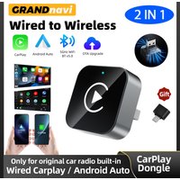 2026 2IN1 Wireless CarPlay Android Auto USB/Type-C Adapter Dongle Smart Box Plug Play For VW Toyota Nissan Honda Ford Benz KIA