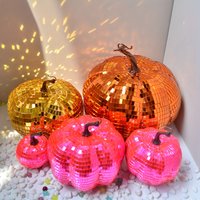 Pumpkin Disco Ball Mirror Bar Party Decor Pear Tomato Vegetable Disco Ball Ornament Halloween Party Home Decor Festival Gift