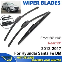 3PCS For Hyundai Santa Fe DM 2012-2017 26" + 14"+ 13" Front Rear Wiper Blades Windshield Windscreen Window Cutter Accessories