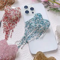 European and American Personalized Rhinestone Tassel Adhesive Bracket for Mobile Phone Expandable Airbags