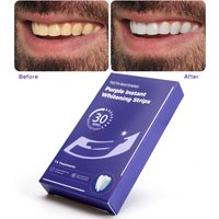 Purple Teeth Whitening Strips -Teeth Whitener Strips .Teeth Bleaching Strip Teeth Clean Strip Teeth Whiter 14 Pairs / Box