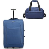 KONO Softshell Rolling Luggage & S Size Oxford Travel Bag Set, Lightweight Portable Hand Luggage Combo for Short Trips & Weekend Getaways