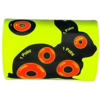 Fluorescent Rabbit Splatterburst Target Stickers - 10cm Square, Scoreable, Self-Adhesive, 100/Roll (White Splatter)