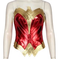 Halloween Party Diana Prince Cosplay Wonder Girl Costume Adult Super Heroine Women Red Outfit Party Sexy Top Skirt