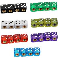 AliExpress 4pcs Colored sieve dice valve stem caps valve covers valve stem caps tire caps and valve caps for car bicycle modification