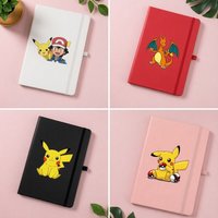 Pokemon Anime Pikachu A5 Notebook Kawaii Ins Charizard Diary Notepad Guestbook Student Exercise Book Student Stationery