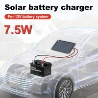 MPPT Solar Charge Controller 12V, Intelligent Battery Trickle Charger Maintainer Kit for Car Motorcycle Boat Marine RV Trailer