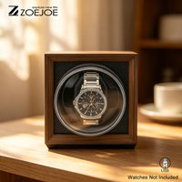ZOEJOE Single Slot Automatic Watch Winder Pu Leather USB Cable Watch Winders With Soft Pillow Birthday Gifts For Friends
