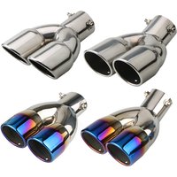 Universal 63mm Car Muffler Exhaust Tip Tail Pipe Stainless Steel Car Rear Tail Throat Car Accessories