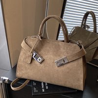 Suede tote bag for women, new trendy fashion large-capacity shoulder bag, versatile and stylish biker handbag