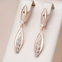 Innovative Design Sparkling Synthetic Zirconia Dangle Earrings for Women Fashion Charm Banquet Wedding Jewelry Accessories Gifts