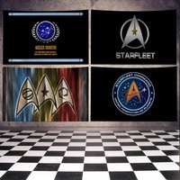 S-Starfleet Logo Flag Banners Four Hole Flag Polyester Outdoor Decor Room Aesthetic