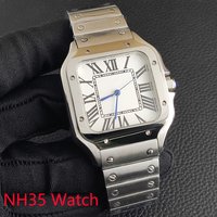 NH35 Square Watch 38mm Watch NH35 Movement Dial Hands Stainless Steel Case 20mm Strap Men's Fashion Business Watch