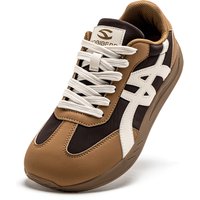 HOBIBEAR Barefoot Shoes Unisex Wide Width Artificial Leather Sneakers Classic Retro Minimalist Walking Shoes image 4