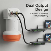 Dual Output LNB KU-BAND Single LNB 9,75/10,6 ГГц линейная поляризация Full HD Satellite TV Receiver Satellite Dish LNB Digtal