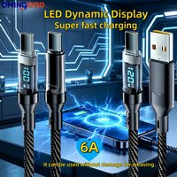 NEW 120W Max LCD Digital Display Charging Cable, Braided Anti-Fracture Cord, Data Transfer Supported