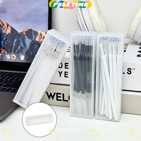 PP Transparent Plastic Pencil Case Lightweight Large Capacity Pencil Box Pen Storage Students School Stationery Supplies