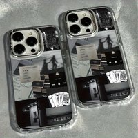 Movie Splicing Style Electroplated Lens frame Clear Case for iPhone 11 13 12 14 15 16 17 Pro Max XS XR XS 7 8 PLUS 16E S2E Cover