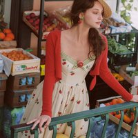 TIYIHAILEY Summer Sleeveless Dresses Mid-Calf Ladies 100% Cotton Printed XS-XL Vintage High Waist Dress 2026 New