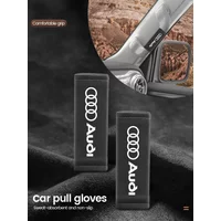 2Pcs Car Interior Handle Protect Cover Roof Pull Gloves For Audi Sline S3 S4 A4 B5 B6 A3 A5 A6 C6 C5 A1 A7 A8 Q2 Q3 Accessories