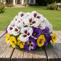 Room Decor Colorful Simulation Flowers Branch Lifelike Home Decoration Fake Flowers 5 Head Flower Arrangement Ornament Garden