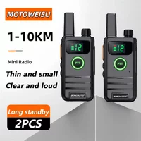 2026 New 2 Pcs Mini PMR446 Walkie Talkies 16CH Portable Two-Way Radio with LCD Display PTT Handheld Radio for Hunting Cafe Hotel