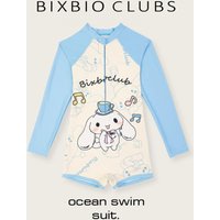 Sanrios Kawaii Kids Piece Swimsuit Kuromi Cinnamoroll Anime Cartoon Professional Quick-Drying Sunscreen Swimwear Beachclothes