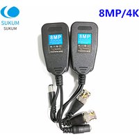 8MP BNC TO RJ45 Video Balun Coaxial BNC Transceiver To CAT5e/6 CCTV HD Twisted Pair For 4K Analog AHD CVI TVI Camera
