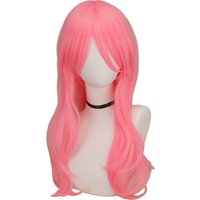 Anime Fluttershy Wigs Long Wavy Pink Cosplay Wigs for Women Girls Heat Resistant Synthetic Hair Halloween