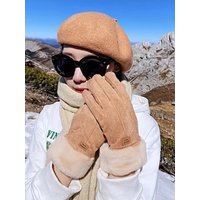 AliExpress NONE Warm winter gloves for women thickened anti cold outdoor cycling autumn and winter gloves fashionable finger gloves