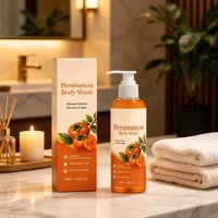 Persimmon Body Wash Control Odor Remover Clean Skin Brightening Dirt Remover Refresh Deodorant Shower Gel for Women & Men 100ml