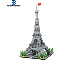 KNEW BUILT Paare Eiffelturm Micro Mini Block Bausteine für Erwachsene Bau Ziegel Kinder Spielzeug Geschenk Montieren Set