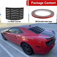 Rear Window Louvers for Chevrolet Chevy Camaro 2010 - 2015 ABS Windshield Sun Shade Cover Lambo Style Matte Black