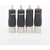 4pcs Audiocrast R004 Rhodium plated RCA connector unsolder RCA connector screws locking RCA