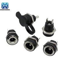 10pcs DC022B 5.5x2.1 mm 5.5*2.5 MM DC Power Female Socket DC-022B 3.5x1.3mm DC 2Pin Jack Hole Panel Mount Connector Plug Adapter