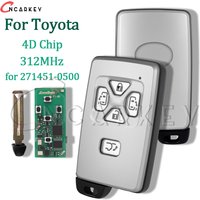 for Toyota Vellfire Alphard Estima Smart Key 312MHz FSK 4D Chip 271451-0500 Car Proximity Intelligent Auto Remote Key Fob 5 BTN