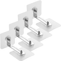 4 Pcs Furniture Wall Anchors Anti Tip No Drill Stainless Steel Acrylic Bookcase Safety Cabinet Locks Straps Baby Proofing Kit