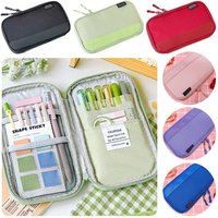 2026 New Durable Oxford Pencil Case Ultra Thin Multifunctional Stationery Pouch Portable Student Pen Bag School Organizer Kids D