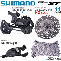 AliExpress Shimano SHIMANO DEORE XT 11 Speed Groupset SL-M8130-11 CS-LG700-11 50T Rear Derailleur RD-M8130 and CN-LG500 Original Parts