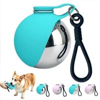 2-in-1 Dog Water Bottle with Bowl Portable Lightweight Pet Travel Hydration Dispenser Easy Carry 285ml Outdoor Water Cup