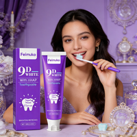 Purple 9D White Teeth Whitening Toothpaste Effectively Remove Yellow Freshen Mint Maintain Oral Hygiene Deep Cleaning Toothpaste