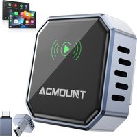 Wireless CarPlay Adapter, 2-in-1 Mini 2026 Upgrade USB Fast Stable Connection Convert Wired CarPlay to Wireless, Plug & Play And