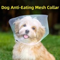 Breathable Dog Anti-Eating Veil Comfort Elastic Pet Protective Mask Polyester Adjustable Anti-Bite Head Cover