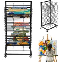 Amazon hot-selling easel drying painting shelf movable art room, art training storage rack portable
