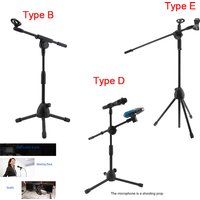 Floor Microphone Tripod Swing Arm Retractable Metal Microphone Stand Stage Performance Live Mic Bracket Desktop Mic Tripod