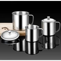 New 304 Stainless Steel Stainless Steel Cup Handle Design 200-1600ML Travel Mug With Lid Coffee Cup Travel